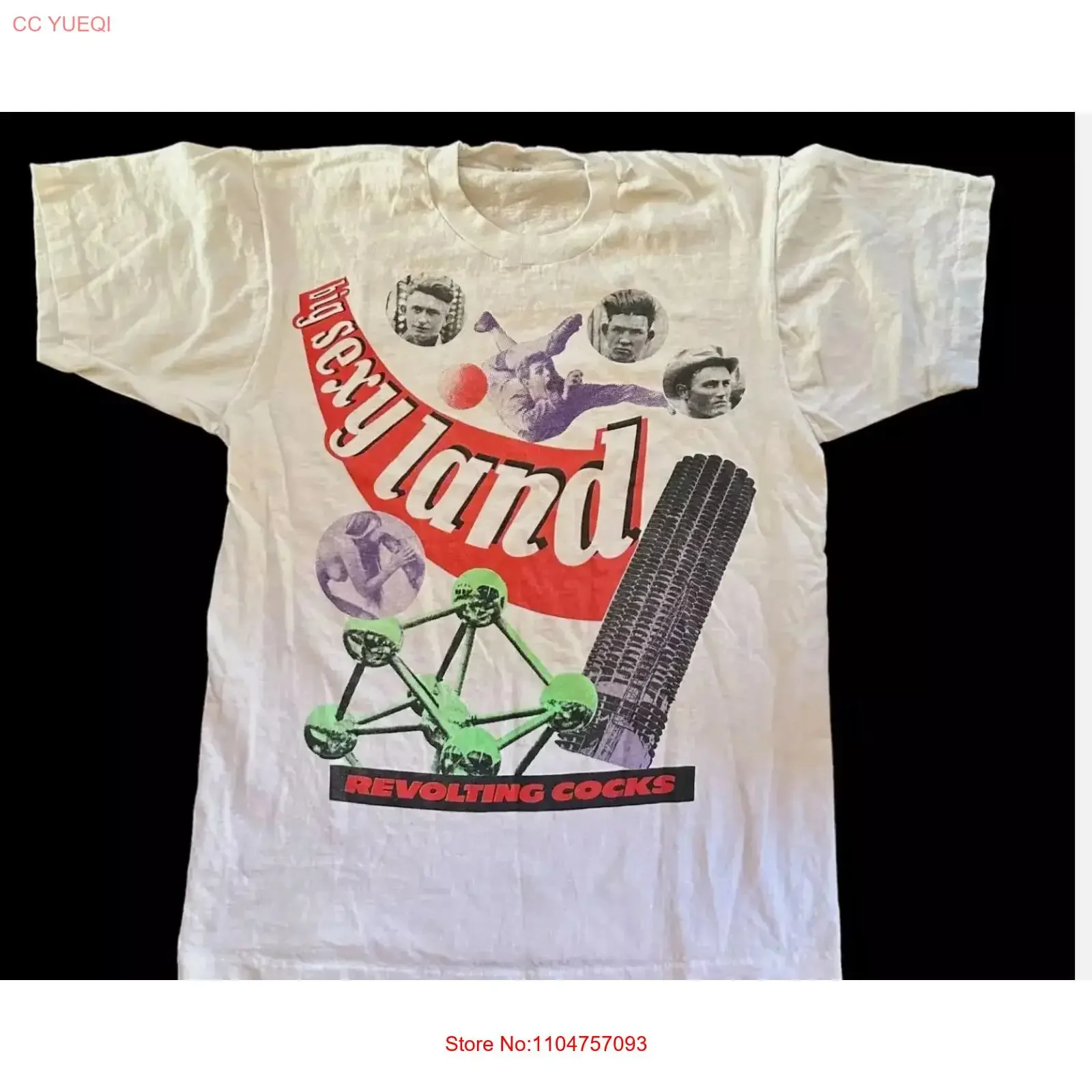 Revolting Cocks Band Big Sexy Land T Shirt Full Size MD225 vintage Washed Stylish Slightly Top For Everyday Wear Unisex