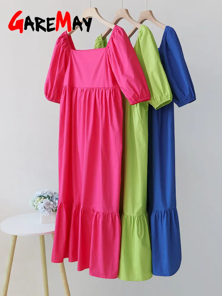 midi dress shopee Midi Dresses Shopee Dress Casual Royal Blue Women's Summer Maxi Dress 100%  Cotton A-line