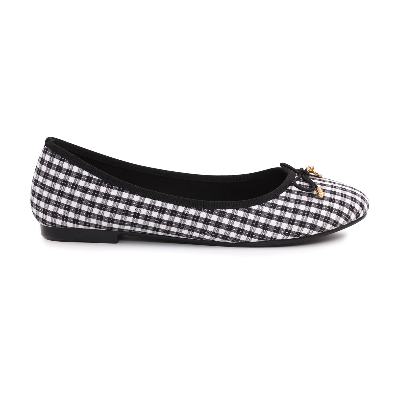 MUSSHOE Women Cute Round Toe Cloth Bow Tie Spring Slip on Anti Skid Flat Shoes Plaid Pattern Loafers Sapatos Shallow Scoop Shoes