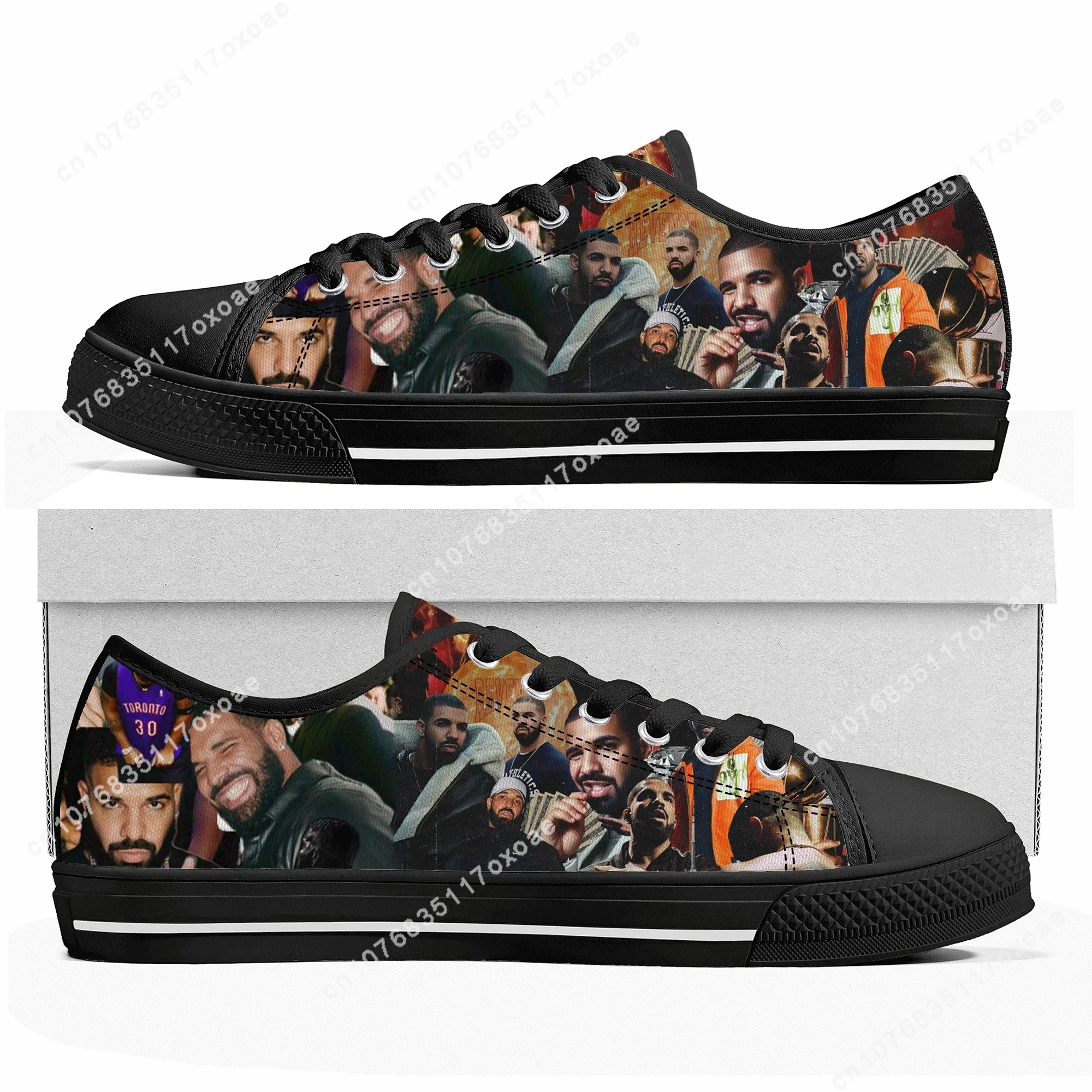 Rapper Drake Drizzy Low Top Sneakers Mens Womens High Quality Canvas Sneaker couple Casual Shoes Customize DIY Shoe