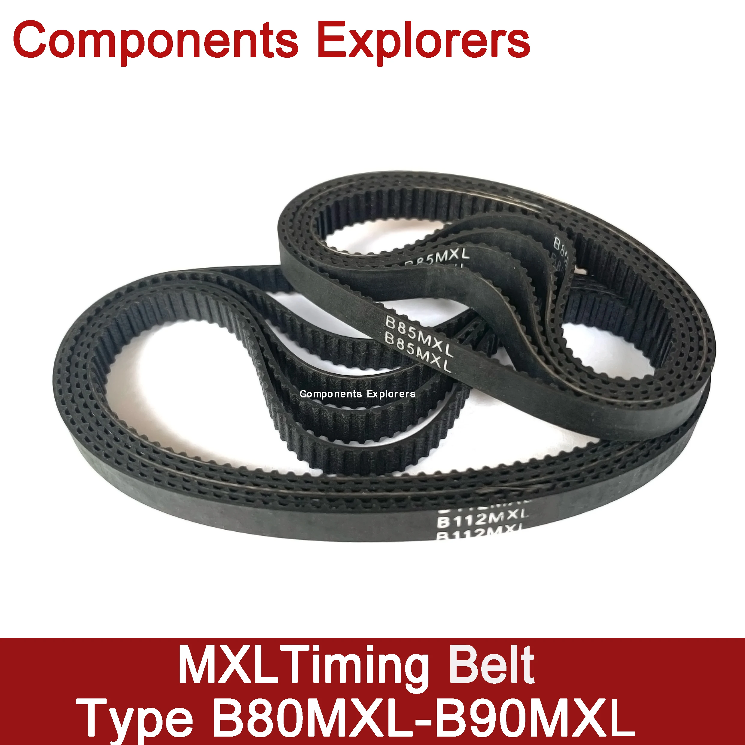 

MXL Timing Belt 80 81 82 84 85 86 87 88 89 90 Teeth 6mm Width Closed-loop Synchronous Fiberglass Rubber Blets For Pulley