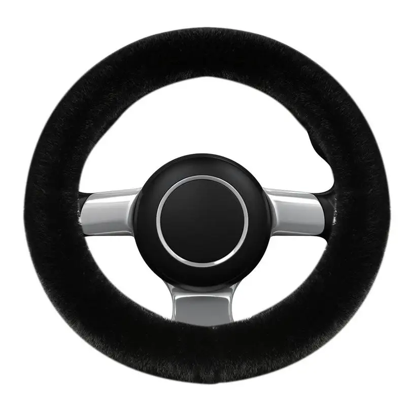 Soft Steering Wheel Cover Universal Breathable Soft Plush Warm Steering Wheel Cover For Car Durable Plush Steering Wheel Cover