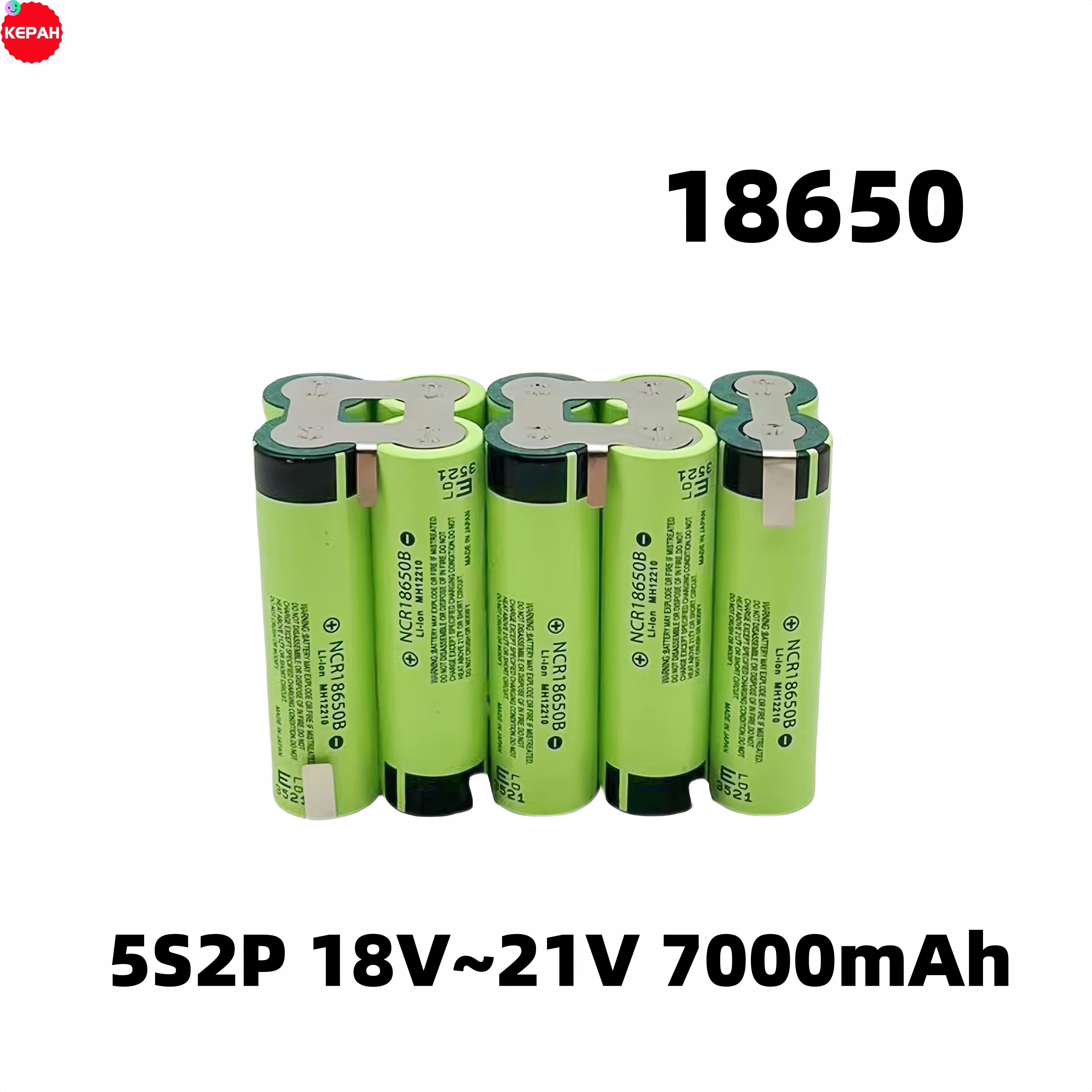 18650 rechargeable lithium battery 18V~21V 5S2P 7000mAh electric screwdriver battery