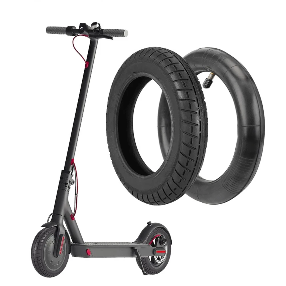 For M365 PRO Electric Scooter 10 Inch Tire Wheel 10 Inches Modified Tire Reinforced Stable-Proof Outer Tyre,Red