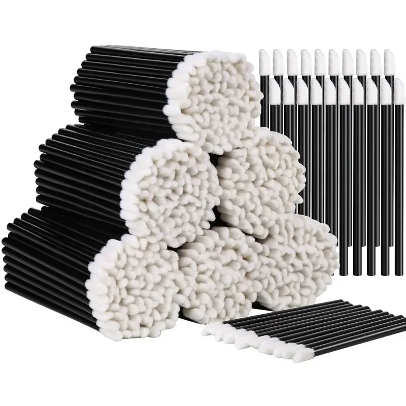 Applicateurs jetables sans peluches pour lèvres, 50 pièces, testeurs de rouge à lèvres, baguettes applicateurs pour maquillage, pinceaux à lèvres, outil de beauté