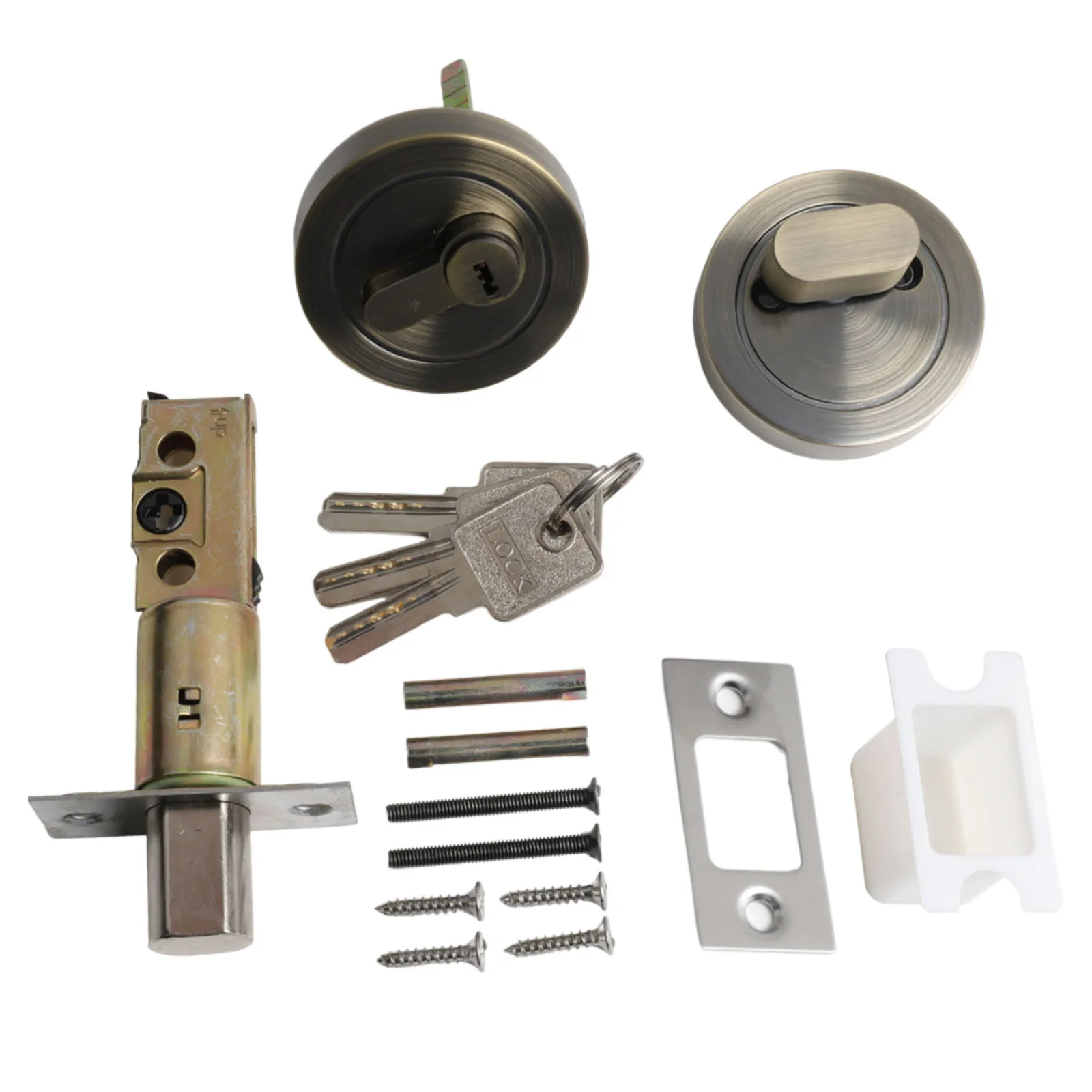 Anti-theft Door Lock Bedroom Door Locks Simple Installation Solid Latch Stainless Steel Lock External Key Lock