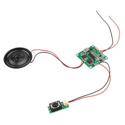 8M Memory Greeting Card Module Replaceable Sound with Volume Adjustment and Speaker Button DIY Manual Module Micro USB Interface