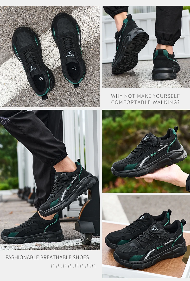 Neue Sicherheitsschuhe, durchtrittsichere Arbeitsschuhe, modische Sicherheitsschuhe, Schutzschuhe für Herren, Arbeitsstiefel – Detail 11