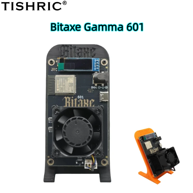 

TISHRIC 2025 Новейший майнер Bitaxe Gamma 601, 1,2 тыс./с, 18 Вт, чип BM1370 Asic Antminer S21pro с бесшумным вентилятором и мощностью майнера BTC