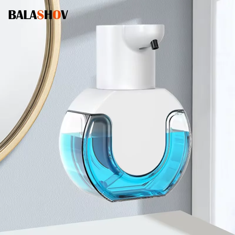 Soap Dispensers Touchless Automatic Foam Bathroom Smart Washing Hand Machine with USB Charging White High Quality ABS Material