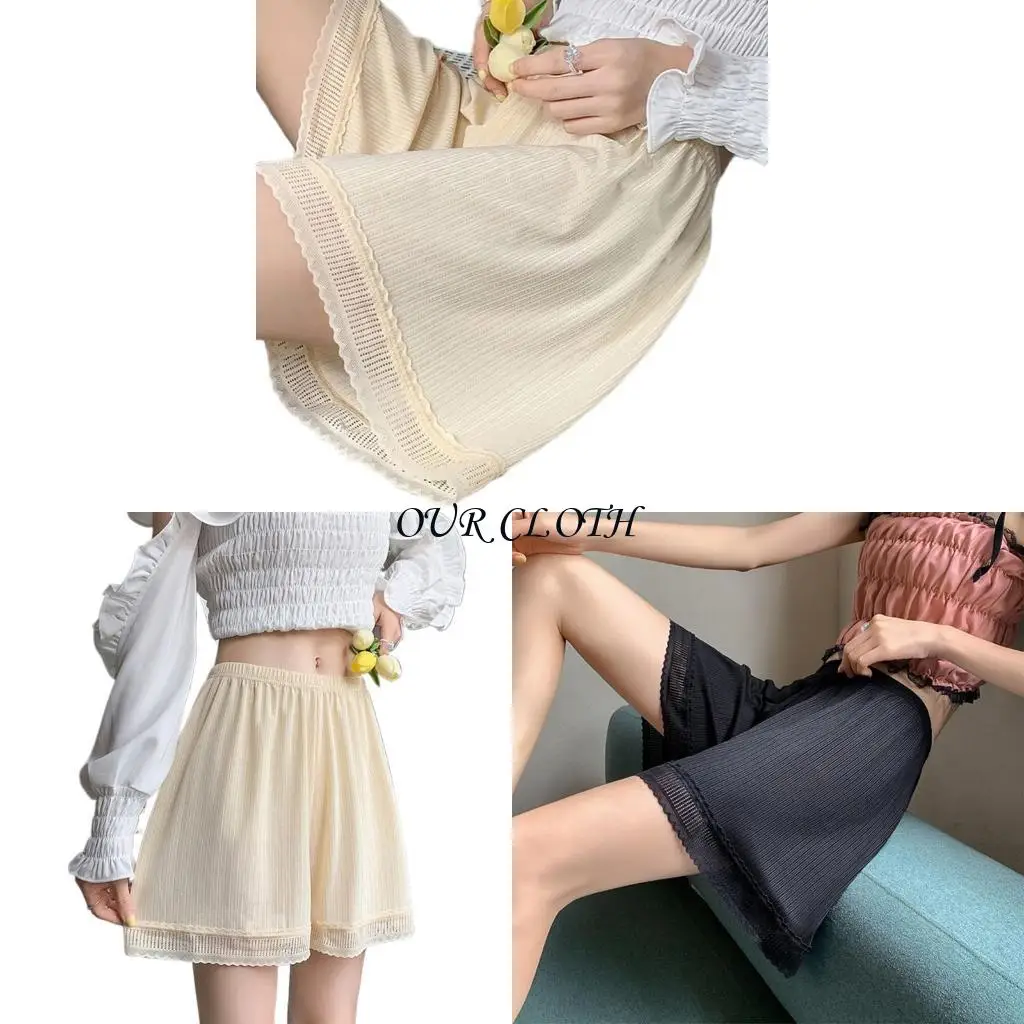 

Женщины кружевные края полускальзы