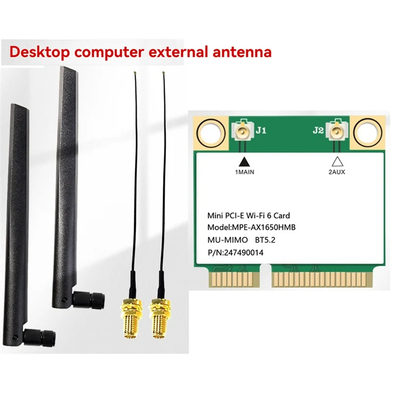 【USB-C Cable】WIFI6 AX1650 Gigabit Wireless Network Card 2.4G/5G Dual-Band 2974M Bluetooth 5.2 AX1650 Wifi Card