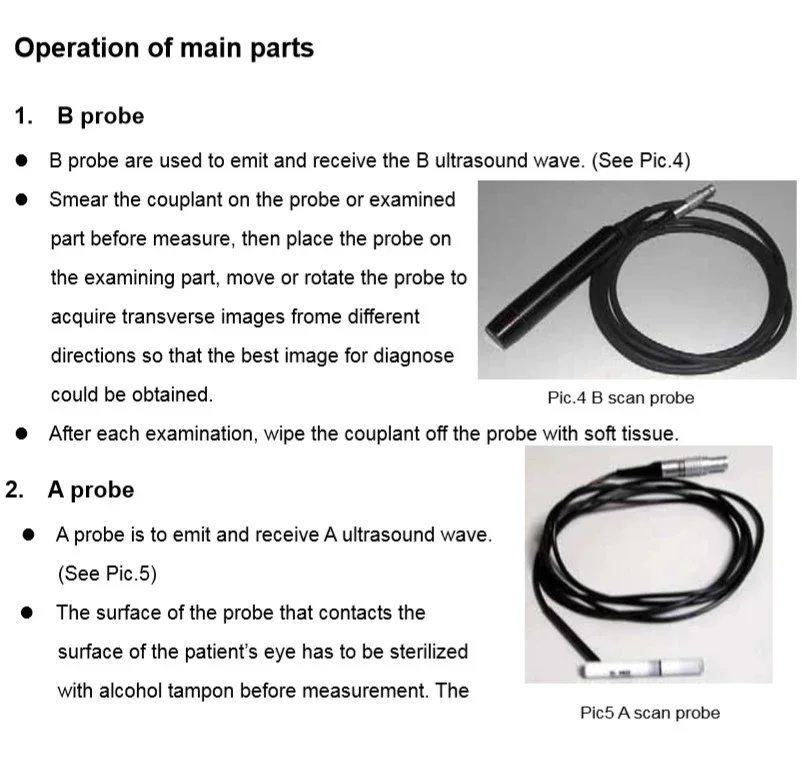 أداة طب العيون المحمولة من Holyavision، اختبار العين بالموجات فوق الصوتية، مسح AB #6