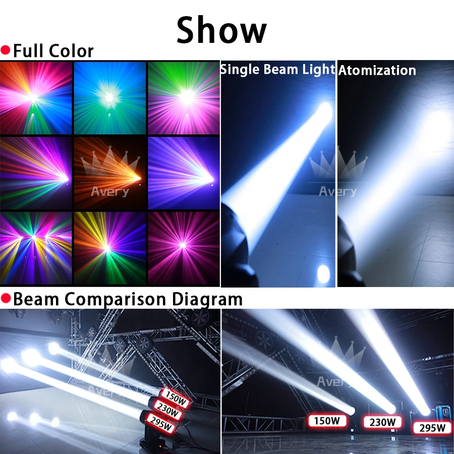 0 Tax 4Pcs 295W Bulb Beam Moving Head Lighting 8+18+8 Prism and 16 Prism Spot DMX Gobo Rainbow Effect For DJ Disco Wedding Bar