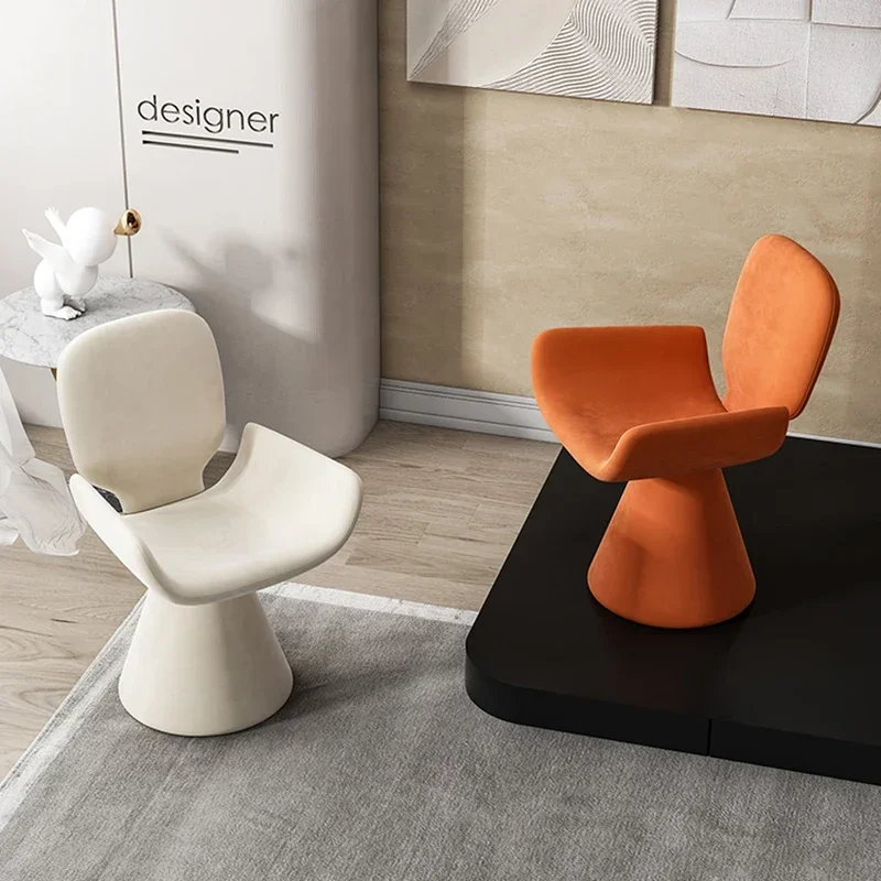 كراسي تناول الطعام باللون الأبيض كرسي انتظار فندقي إسكندنافي حديث للاسترخاء في المطبخ Sillas Para Comedor أثاث شرفة غرفة المعيشة #5