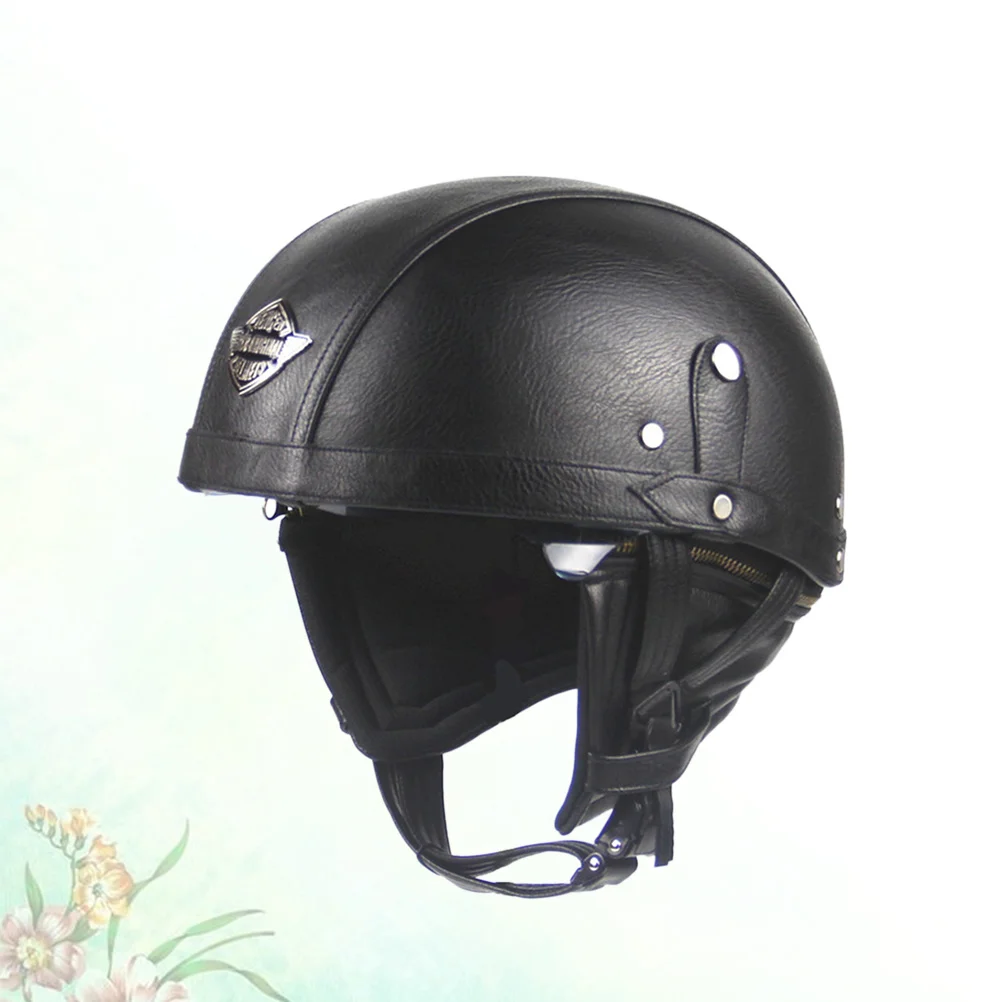 

1Pcs Vintage PU Half Retro Design Outdoor Riding Safety Head Protection for Motorcycle Bike Scooter Cruiser
