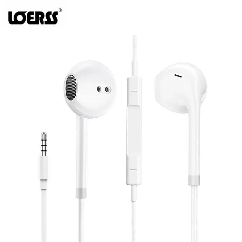 

LOERSS Wired In-Ear 3.5mm Lightning Earphones for iPhone 7 8 8P 12 HiFi Sound Stereo Earbuds with Microphone Sport Headset