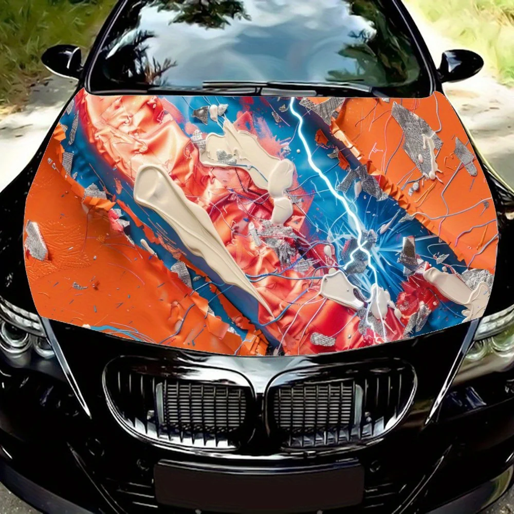 

Этническая спортивная и энергетическая наклейка на капот автомобиля, самоклеящаяся наклейка на капот из ПВХ, декор, устойчивая к царапинам наклейка, защита, автоаксессуары