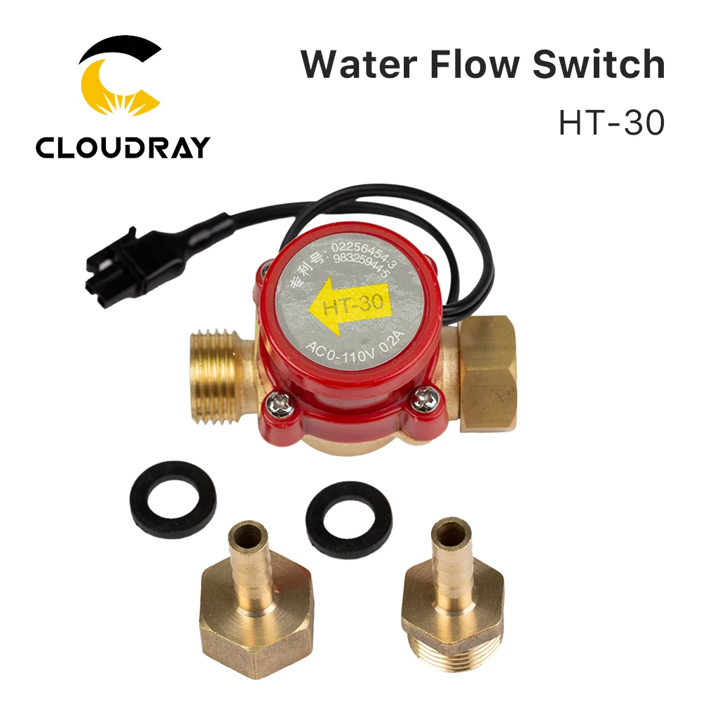 Cloudray Water Flow Switch Sensor 8/10/12mm HT-30 Protect for CO2 Laser Engraving Cutting Machine