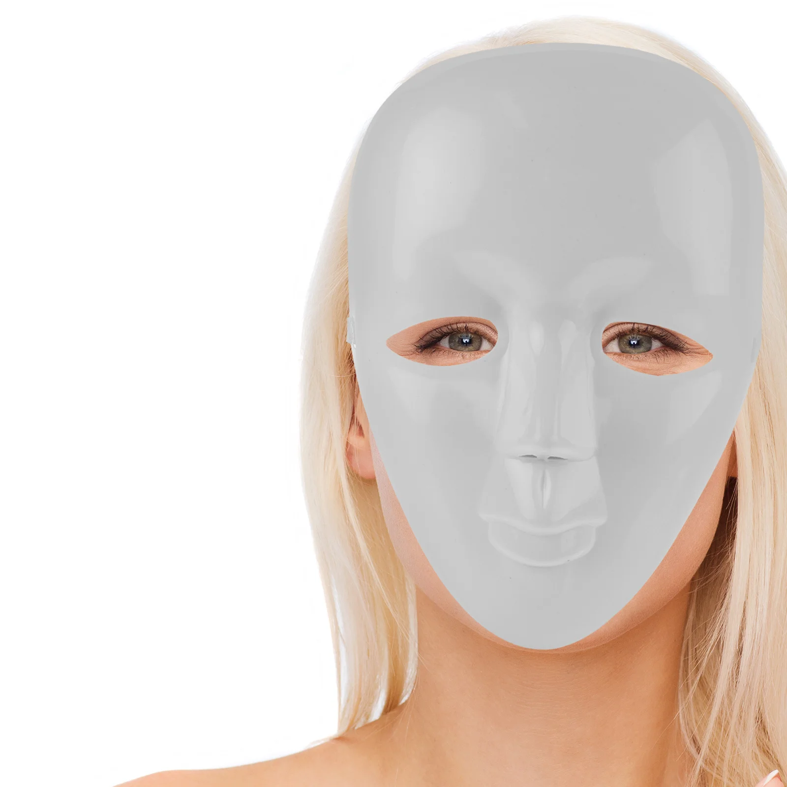 

6Pcs Blank Full Face Mask Plastic Sturdy for DIY Crafts Masquerade Cosplay Party Mask Full Facial Surface for Painting