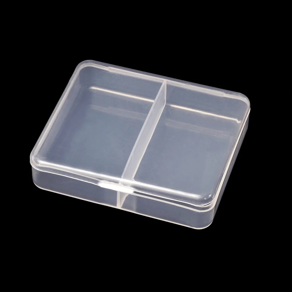 

6Pcs Plastic Storage Box Transparent Rectangular Case Portable Pencil Jewelry Organizer for Kids Students Office