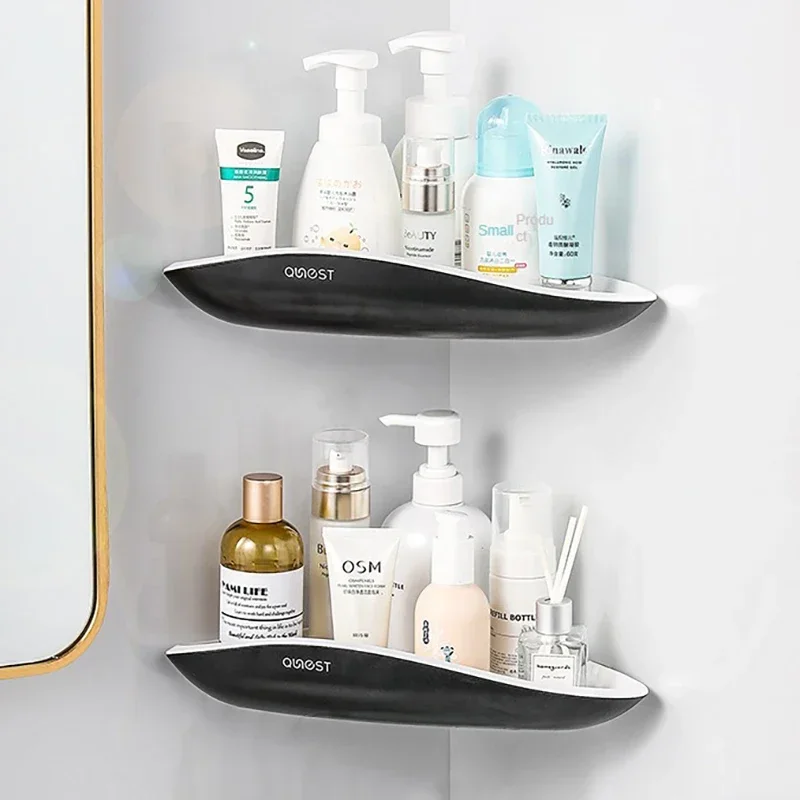 Shower Organizer Corner Shelf, Bathroom Shelves on Wall, Plastic Bathroom Organizer and Storage, Bathroom Rack Storage Shelf