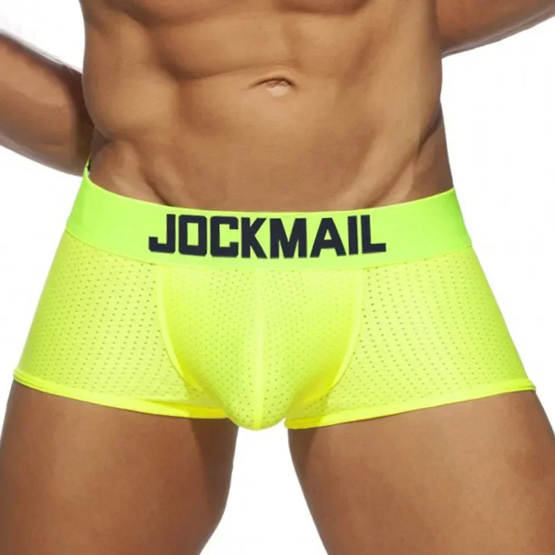 Mens Boxer Sexy Underwear Calzoncillos Boxer Briefs Mesh Soft Underpants Male Panties Pouch Shorts Ice Silk Pants Shorts