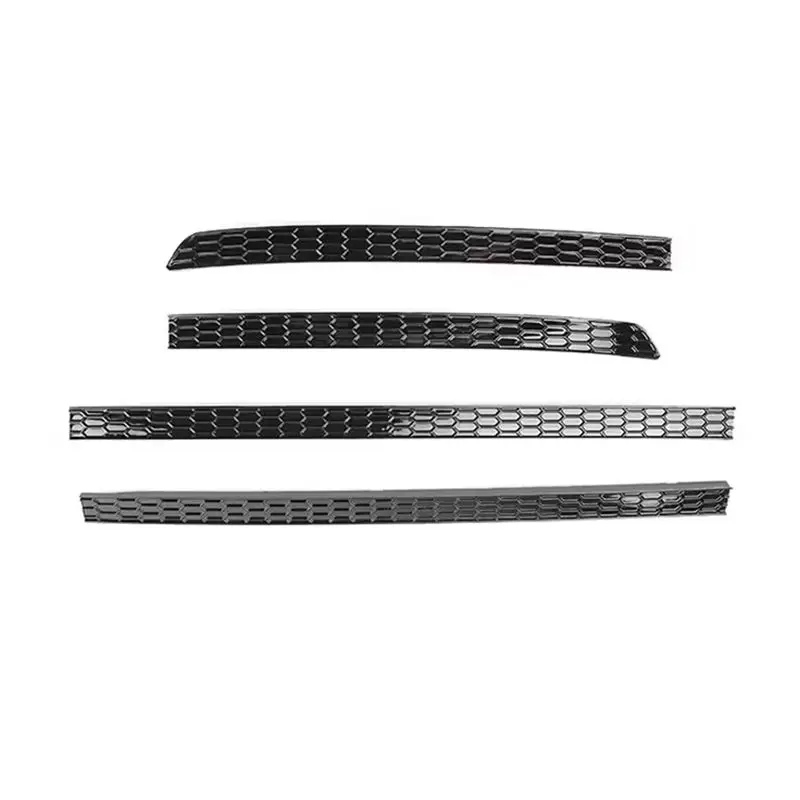 

For VW Tiguan R-Line 2022-2023 ABS Black Honeycomb Style Rear Bumper Fog Light Lamp Cover Trims Car Auto Accessories