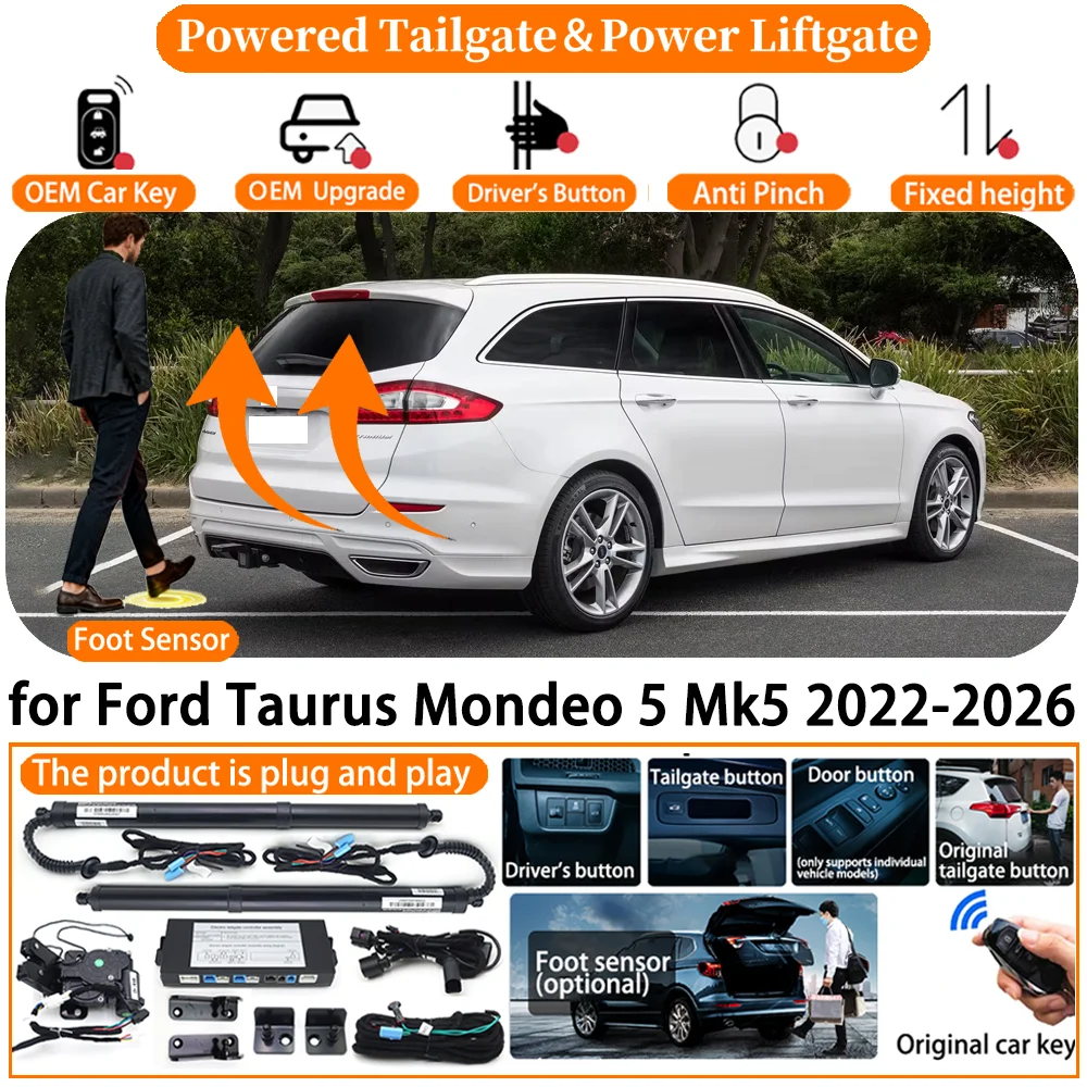 

Car Smart Powered Tailgate system for Ford Taurus Mondeo 5 Mk5 2022-2026 Automatic Electric Power Tailgate Tail Gate Lift kit