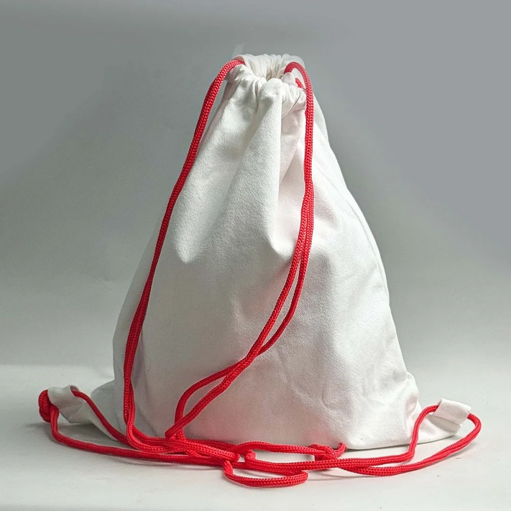 Game Delta Force Backpack Cosplay White Red Drawstring Canvas Bag Unisex Shoulder Bags Adjustable Handbag Party Props