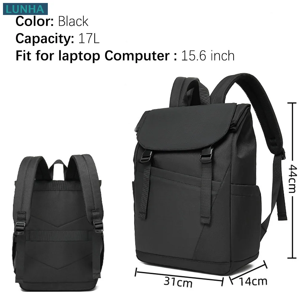 Men's Waterproof Oxford Laptop Backpack with Multiple Compartments Luggage Strap Daypack Teenager Student School Bag for Unisex