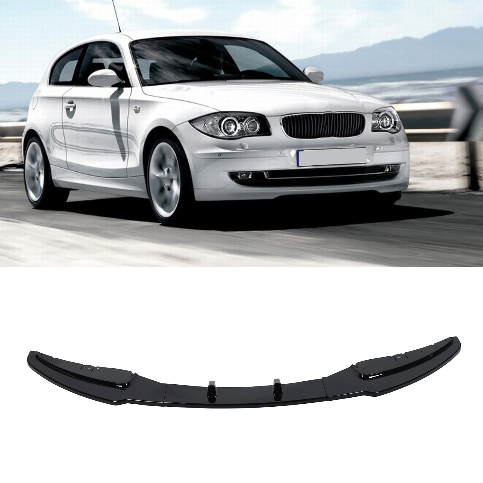 Car Front Bumper Lip Splitter Spoiler for 1 Series E81 E82 E87 E88 LCI Standard Edition 2008 to 2011 Front Bumper Lip Chin