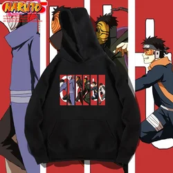 Naruto Uchiha Obito Hoodies Sweatshirt for Man Tobi Running Anime Print Hooded Sweater Teenagers Students Child Fall Winter Coat