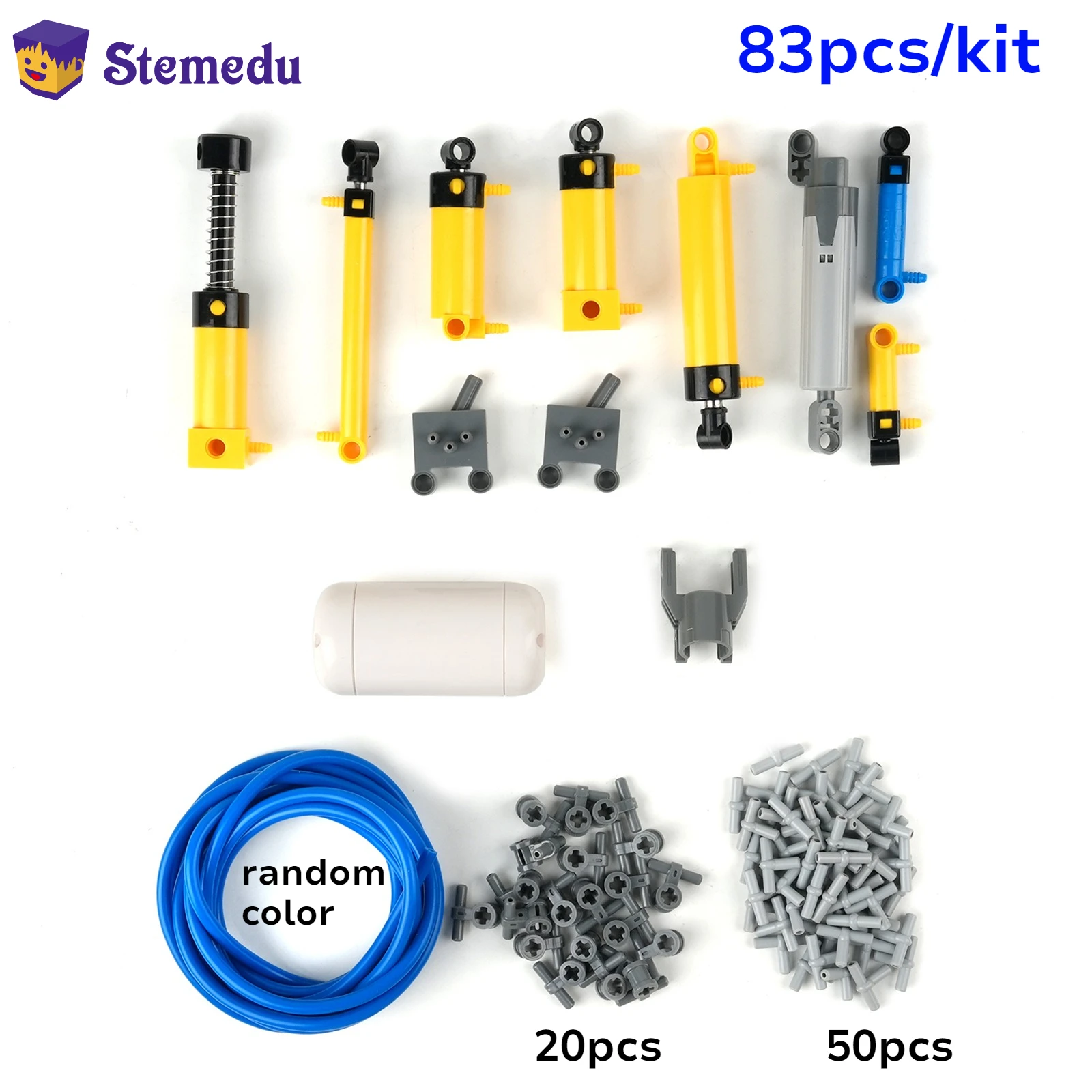 

Legoeds -Compatible Pneumatic Parts Kit with Air Pump/Tank/Piston for MOC 9641 42043 47225 61904