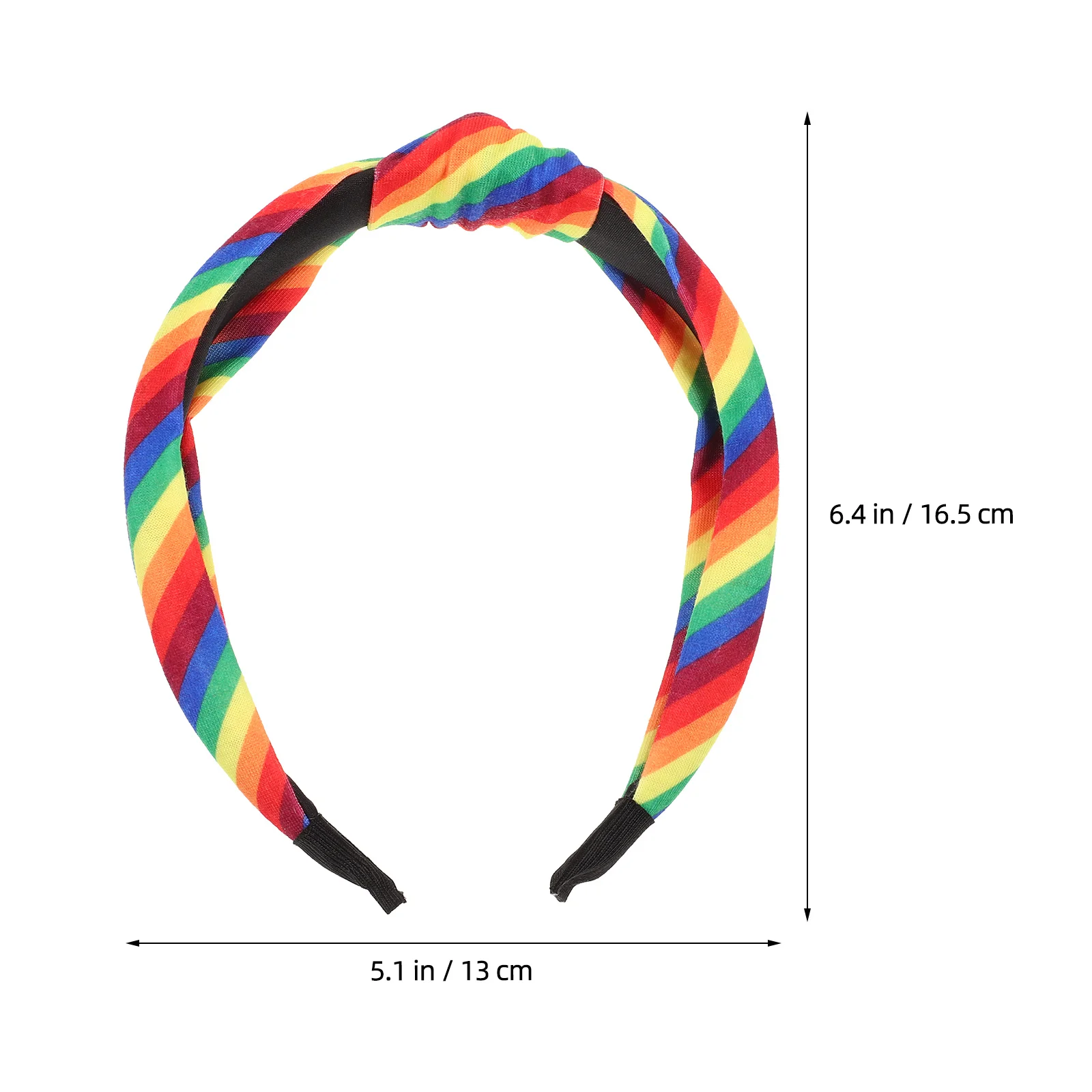 

Rainbow Pattern Knotted Headband for Women Fashion Fabric Hair Accessory Vibrant Colorful Stylish Wide Headbands Girls