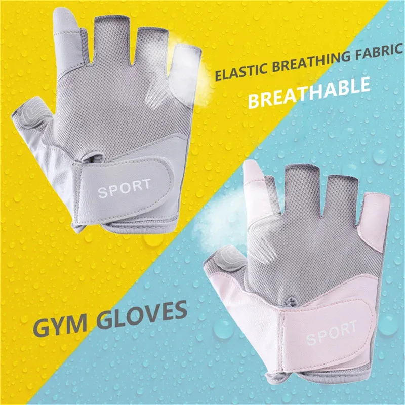 Cycling Gloves Woman Half Finger GYM Gloves Bike Mitten GEL Breathable Non-Slip Outdoor Sport Fitness Gloves