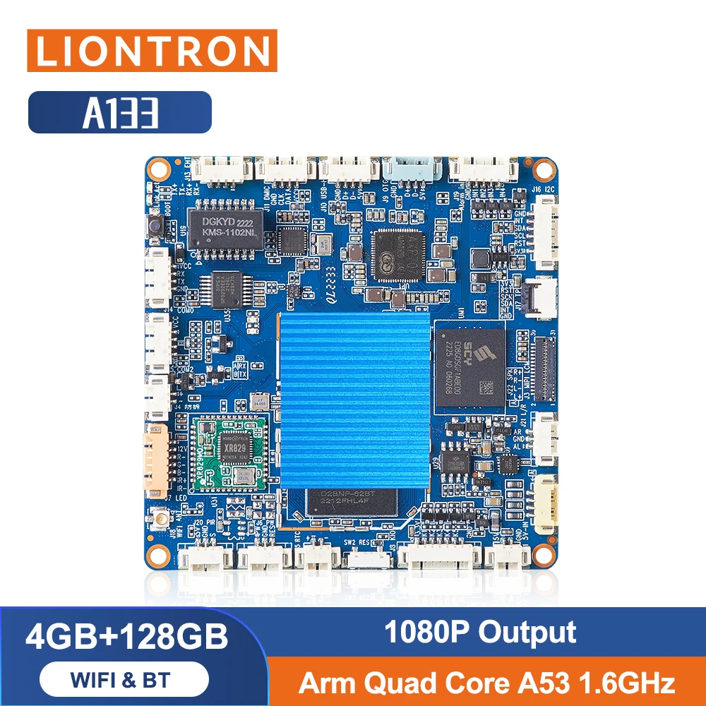 

Allwinner A133 Quad core A53 4GB DDR3 128G eMMC Android Processor Motherboard Single Board Computer for TV box digital signage