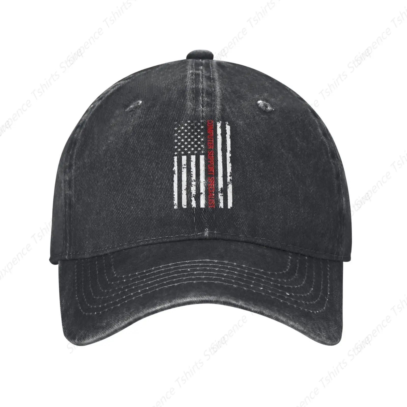 American Flag Computer Support Specialist Baseball Cap for Men Women Hats Denim Trucker Caps Dad Hat