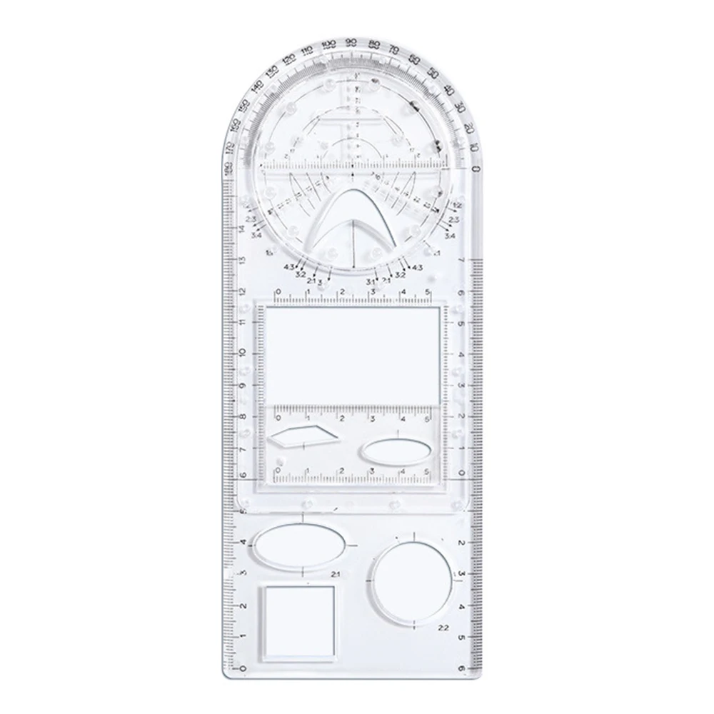 

Multifunctional Geometric Ruler Geometric Drawing Template Measuring Tool For School Student Office Architecture Measuring Rule