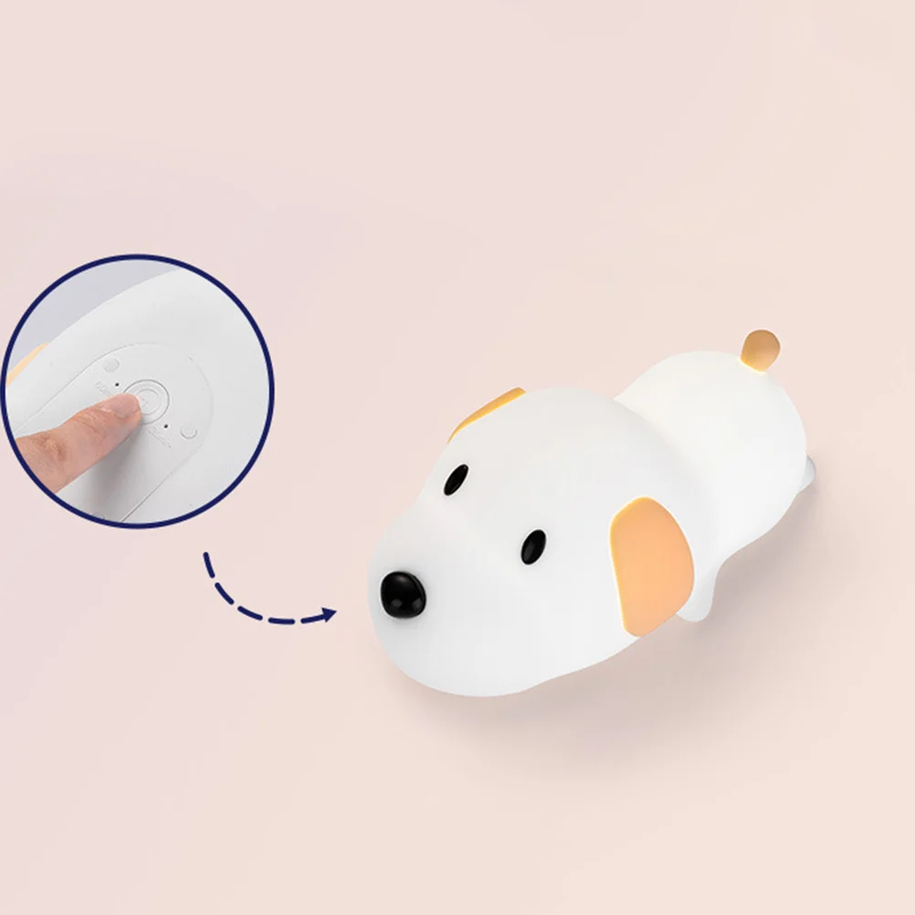 

USB Rechargeable Silicone 3D Dog LED Light Adjustable Warm Lamp Desk Lamp for Home Baby Room Kids Night Light Gift