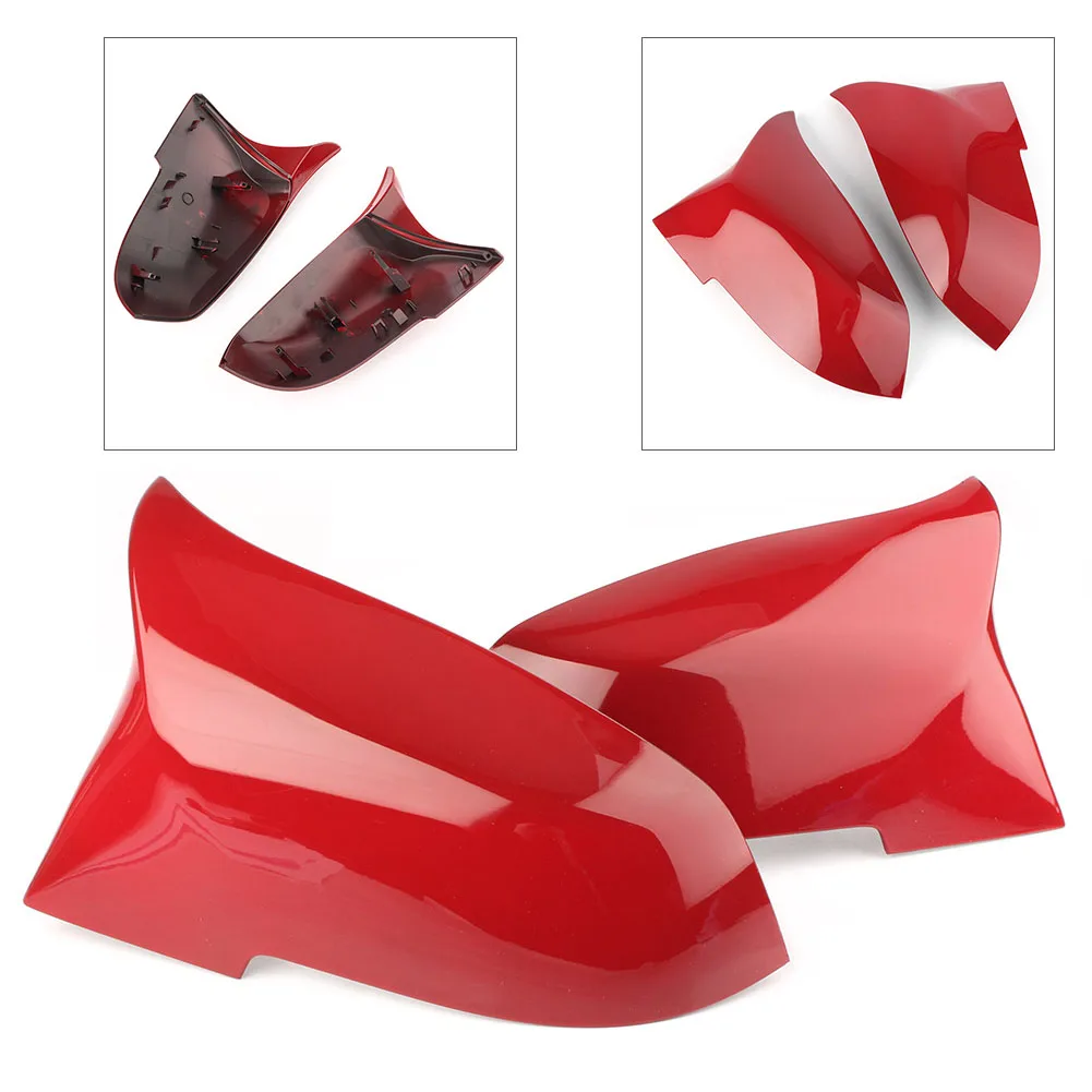 2pcs Auto Car Rear View Side Mirror Cover Trim For BMW F30 F31 F32 F35 F36 E84 2014 2015 2016 2017 2018 Red