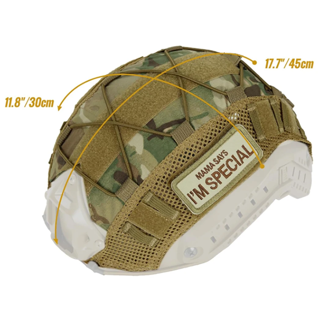 Tactical Helmet Cover, Airsoft Fast Helmet Cloth for Fast Helmet, Tactical Multicam Cover for NVG Military Helmet Accessories