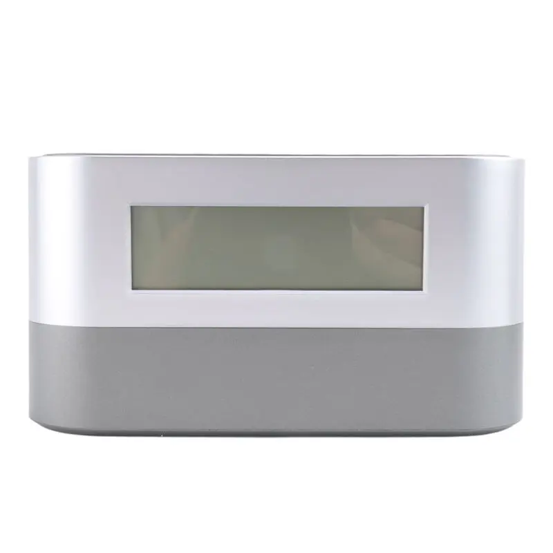 Exquisite-Office Desktop Storage Pen Holder Tools Name Card Container With Digital Alarm Clock Timer Calendar Temperature Thermo