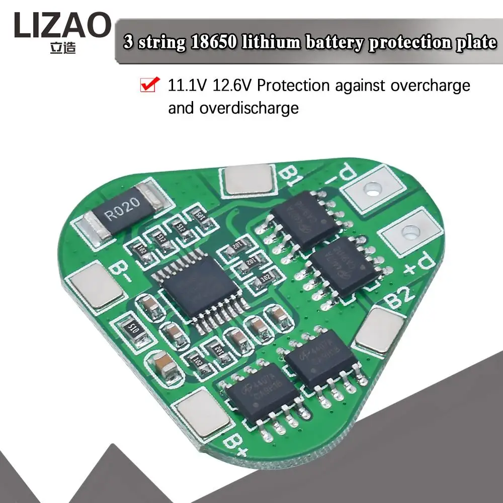 3S 12V 18650 Lithium Battery Protection Board 11.1V 12.6V overcharge over-discharge protect 8A 3 Cell Pack Li-ion BMS PCM PCB