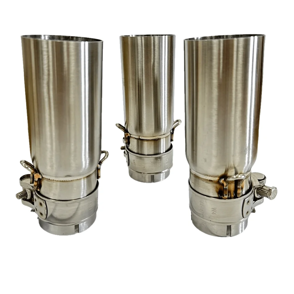 Modified exhaust pipe for motorcycle, mid-section exhaust, 30-48mm adapter, 51mm exhaust section, non-destructive installation