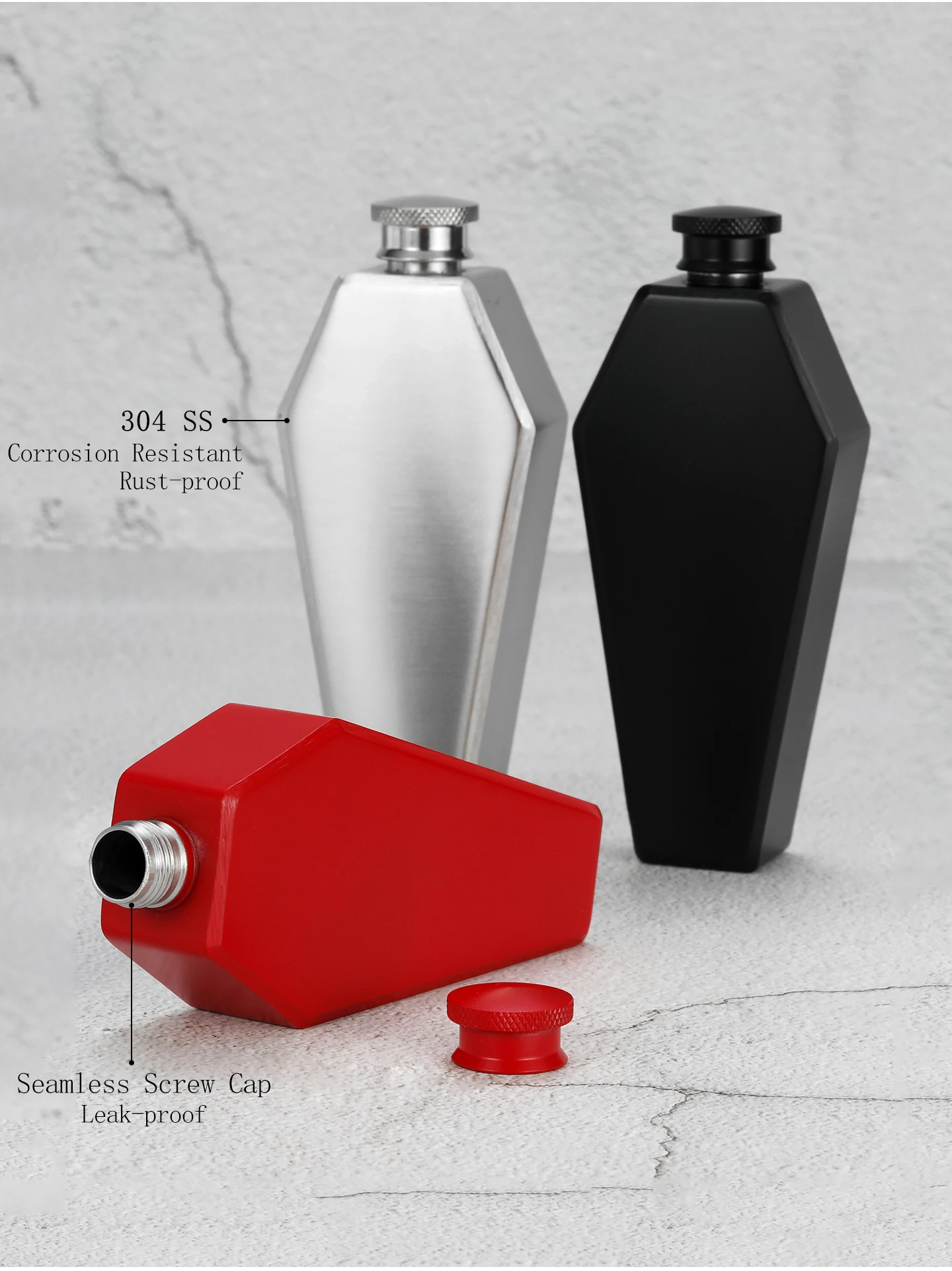 3,5 OZ 100ml 304 Lebensmittelechter Edelstahl Mini-Hüftflaschen-Set Tragbare Taschen-Alkoholflasche mit Individuellem Logo Whiskey Wodka Flagon – Detail 7