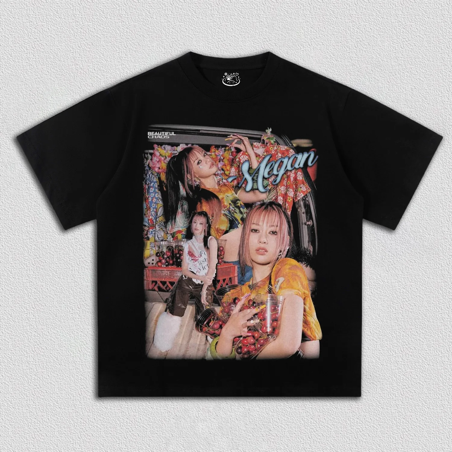 KATSEYE تي شيرت مطبوع المرأة كبيرة الحجم Y2k قصيرة الأكمام عالية الجودة Harajuku فضفاضة الملابس النسائية الكورية Kpop الفرقة جريل المجموعة #2