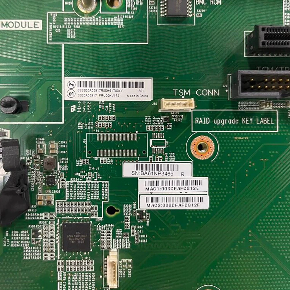 Placa-mãe de servidor original RD650 00HV172