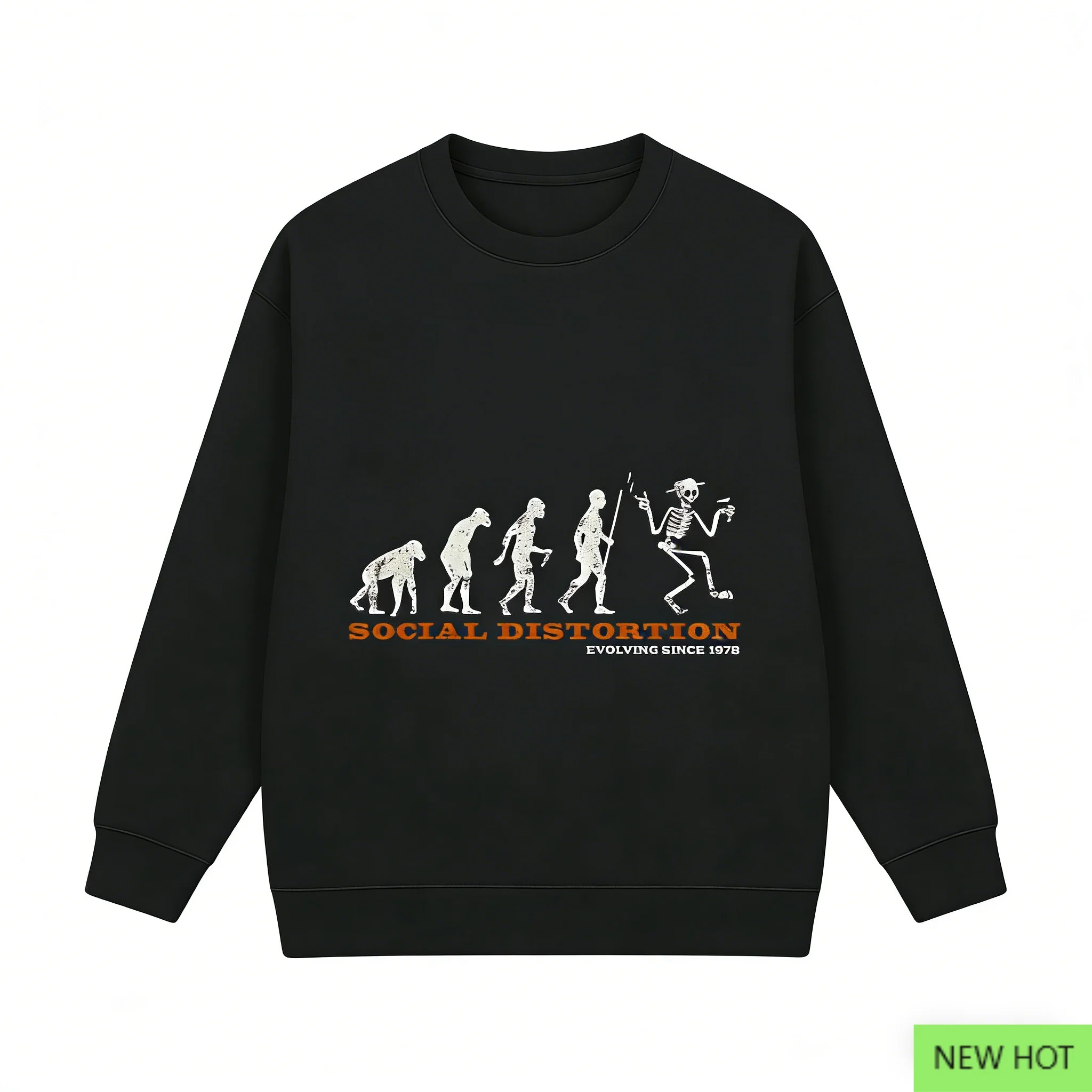 تطور التشويه الاجتماعي برقبة دائرية، توب بانك روك، مثالي للمعجبين الذين يحبون الولايات المتحدة بانك وريترو المتمردين فيبي #1