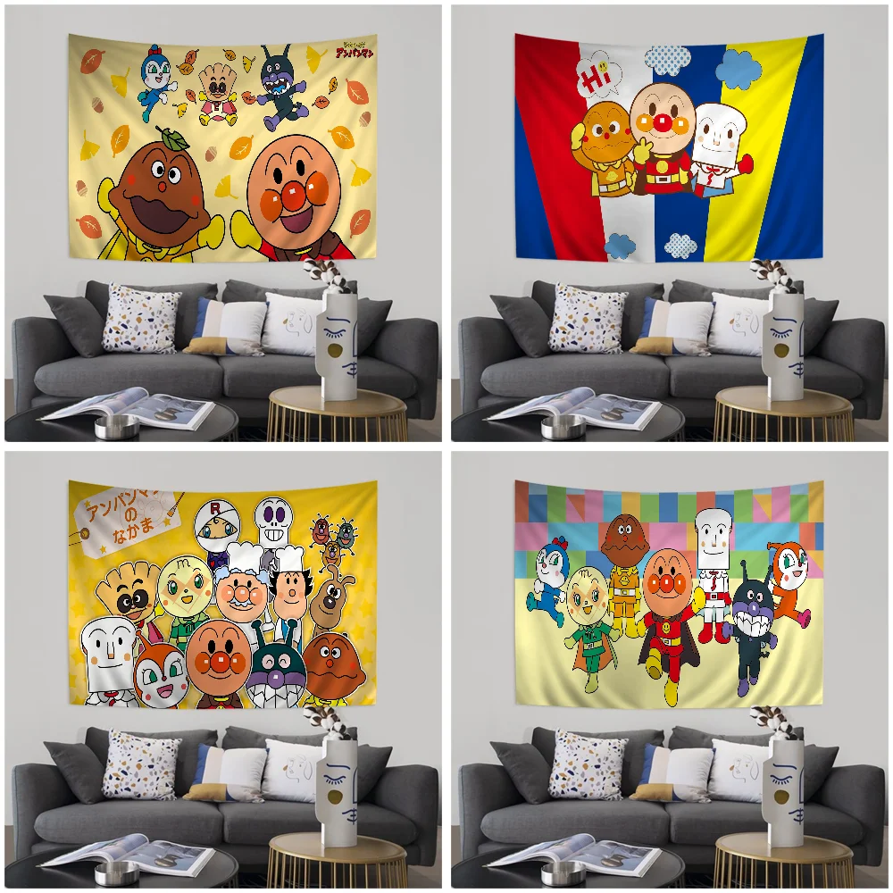 

A-Anpanmans Lovely Anime Cartoon Tapestry Art Science Fiction Room Home Decor Wall Hanging Sheets